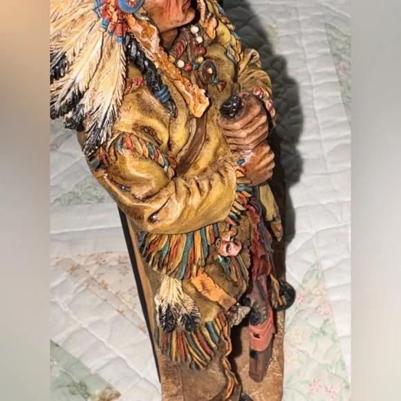 Native American Chief Photo Frame Rustic Southwestern Lodge Decor Teepee 3.5x5 - Picture 9 of 9